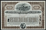 International Mercantile Marine Stock Certificate - <100 Shares