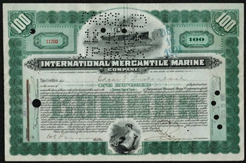 International Mercantile Marine - Titanic Sinking - Signed by Edgar F. Luckenbach