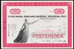 Columbia Broadcasting Systems Inc. (CBS) Stock Certificate