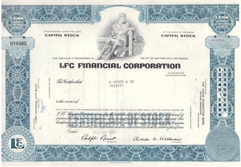 LFC Financial Corp. Stock Certificate