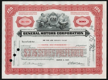 General Motors Corp. Stock Certificate