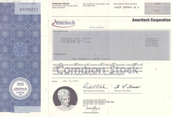 Ameritech Corporation Stock Certificate