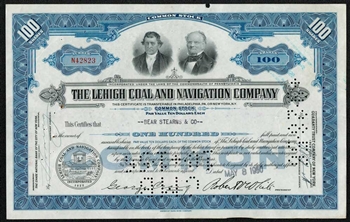 The Lehigh Coal and Navigation Company Stock Certificate