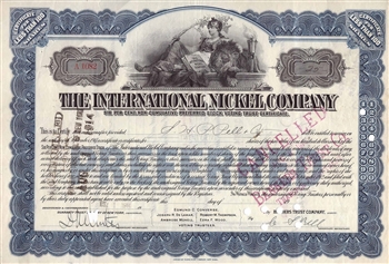 The International Nickel Company Stock Certificate