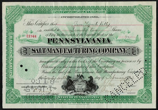 The Pennsylvania Salt Manufacturing Company Stock