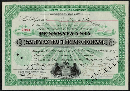 The Pennsylvania Salt Manufacturing Company Stock