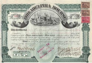 Philadelphia Bourse Stock Certificate