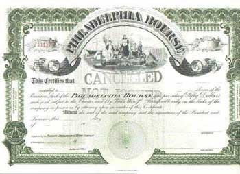 Philadelphia Bourse Stock Certificate