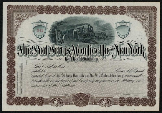 Port Jervis Monticello & New York Rail Road Group - 1880s