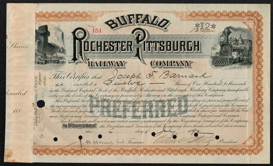 Buffalo, Rochester & Pittsburgh Railway Company - 1800s