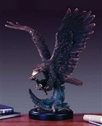 25" Bronze Finished Eagle Statue Figurine