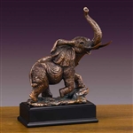 10" Elephant Statue - Bronzed Sculpture