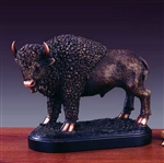 11" Buffalo Statue - Bronzed Sculpture