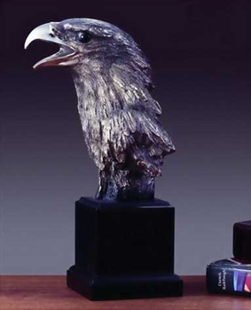 11" Screeching Eagle Head Statue - Sculpture