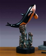 18" Killer Whale Sculpture - Orca Statue