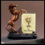 Horse Statue Picture Frame - Bronze Finish
