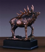 14" Elk Statue - Bronzed Sculpture