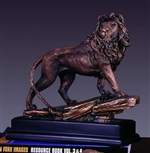 11" Proud Lion Statue - Bronzed Sculpture