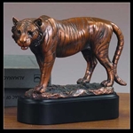 8.5" Bronzed Tiger Statue - Sculpture
