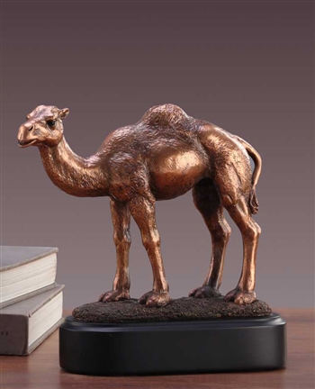 8.5" Camel Statue - Bronzed Sculpture