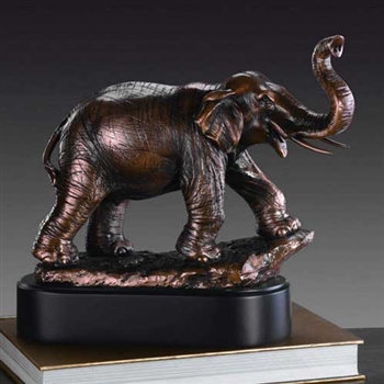 11" Elephant Statue - Bronzed Sculpture