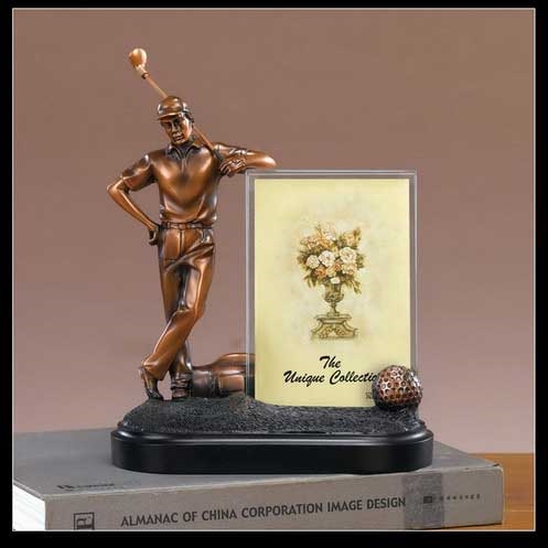 Bronzed Golf Picture Frame