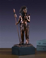Native American Indian Hero Statue - Bronzed Figurine