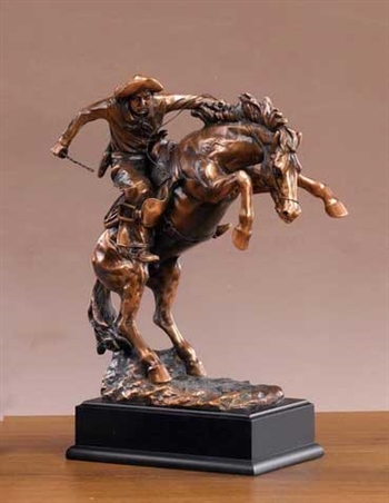 11" Western Cowboy Statue - Bronzed Sculpture