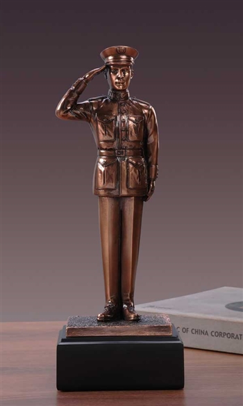 U.S. Soldier Statue - Bronzed Soldier Figurine