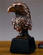 9" Bald Eagle Head Bronze Finished Statue – Figurine