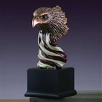7" Eagle Head with the American Flag Statue – Figurine