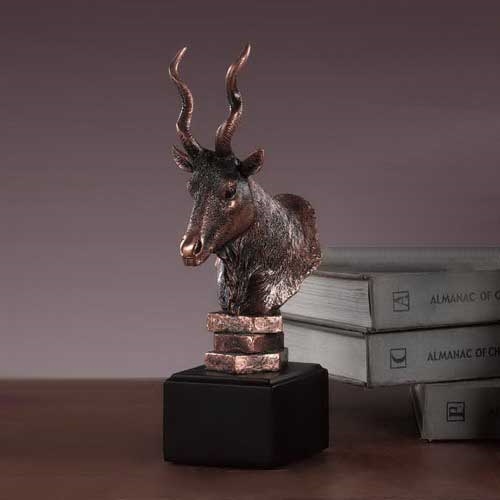 10" Bronze Finished Antelope Statue - Figurine