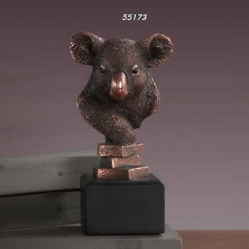 Koala Bear Head Statue - Bronzed Koala Bust