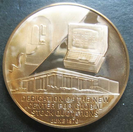1970 Bronze Ultronic Quotation System Coin