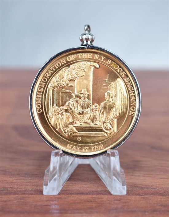 1972 NYSE Buttonwood Agreement Anniversary Pendant