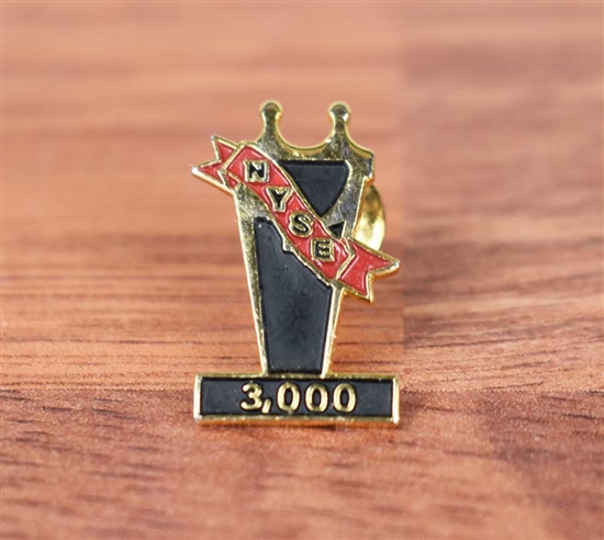 Rare NYSE 3,000 Lapel Pin
