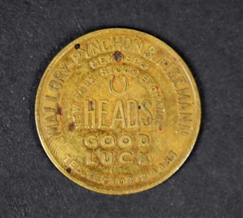 Old Promotional Stock Exchange Good Luck Coin -1930s