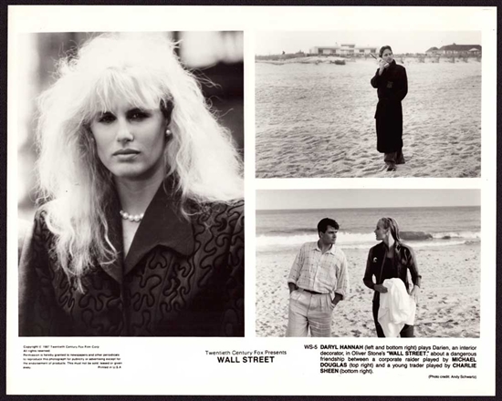 Wall Street The Movie - Daryl Hannah, Sheen, Douglas Photo
