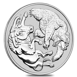 Bull & Bear Silver Coin - 1oz .9999 Silver - Australia