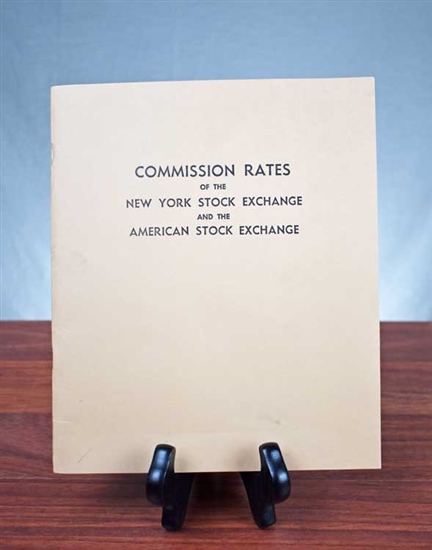 1959 Commission Rates of the NYSE & AMEX Booklet
