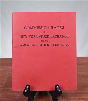 1969 Commission Rates of the NYSE & AMEX Booklet