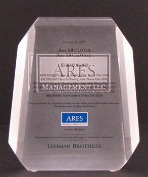 ARES Management - Lehman Brothers Deal Lucite
