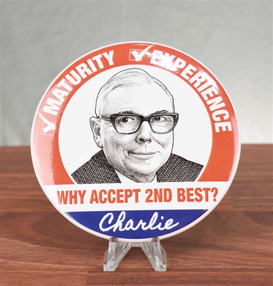 Charlie Munger for President Pinback - 2019