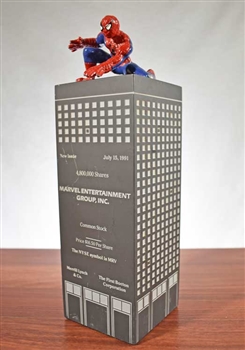 Rare Marvel NYSE IPO Award Featuring Spider-Man