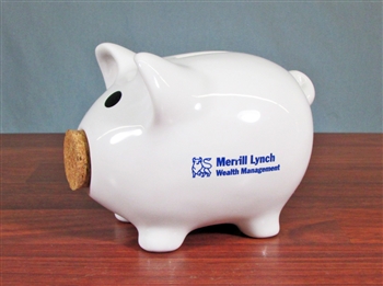 Cork-nosed Merrill Lynch Piggy Bank