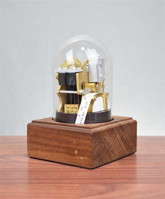 Wooden Stock Ticker Tape Machine Replica