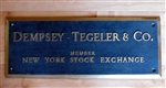 Vintage NYSE Dempsey - Tegeler & Co, Sign