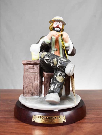 Emmett Kelly the Stockbroker Statue