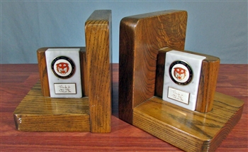 Vintage Marble Merrill Lynch "Tiger" Bookends