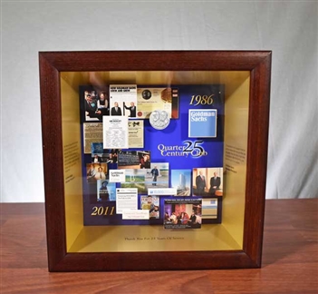 Goldman Sachs Quarter Century Club Shadow Box